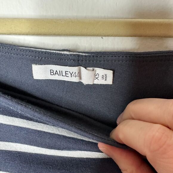 Bailey 44 Gray & White Stripe Bianca Knit Jersey High Waist Below Knee Skirt XS - Picture 5 of 14